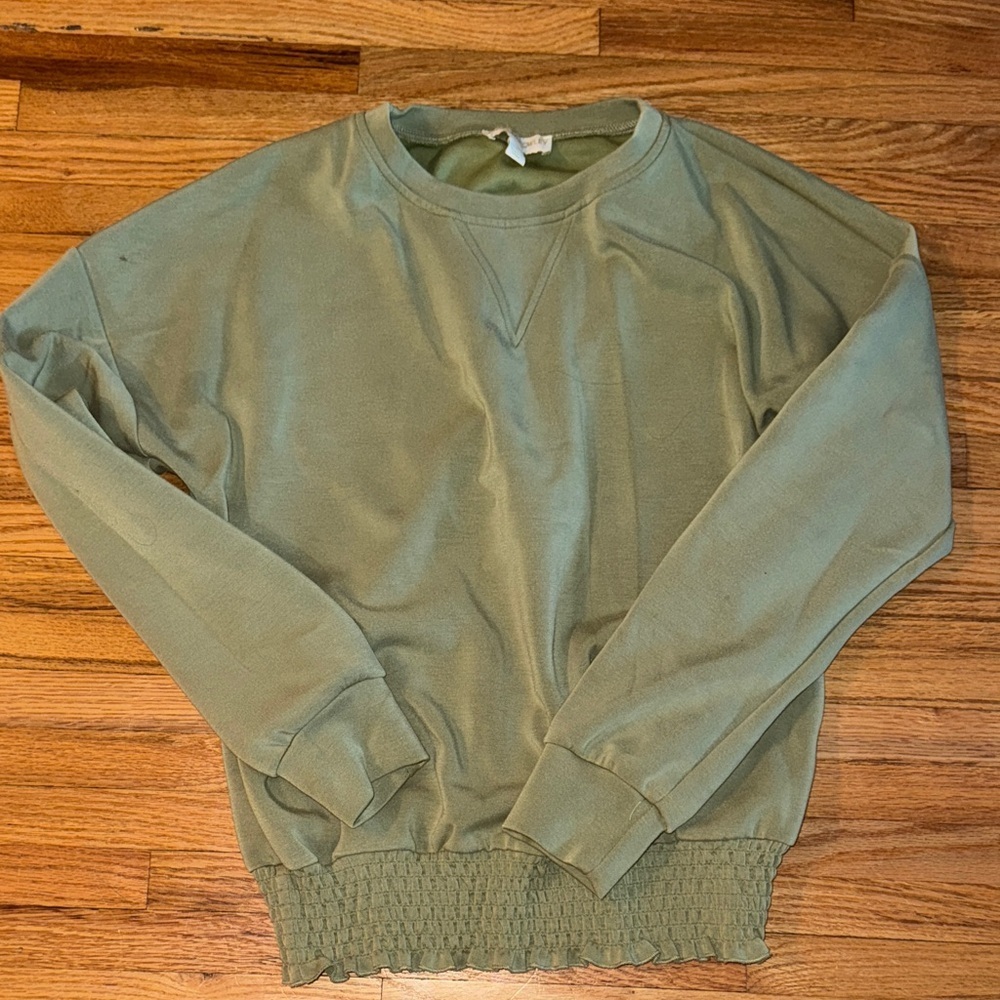 Cynthia Rowley Olive Crewneck Sweater